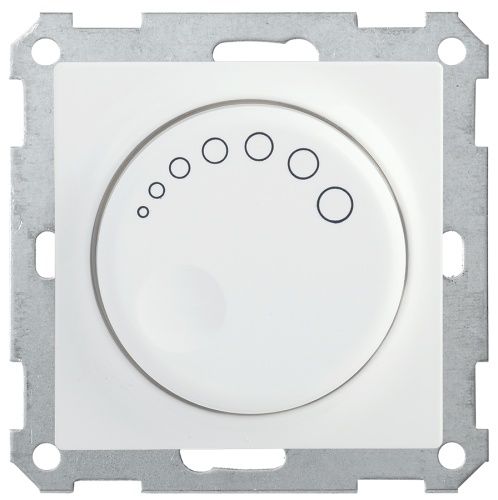 Светорегулятор поворотный с индикацией СС10-1-1-Б 600Вт BOLERO белый | код EDB11-0600-K01 | IEK